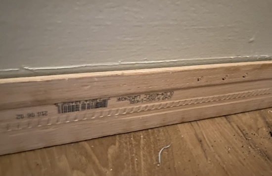 baseboard backwards